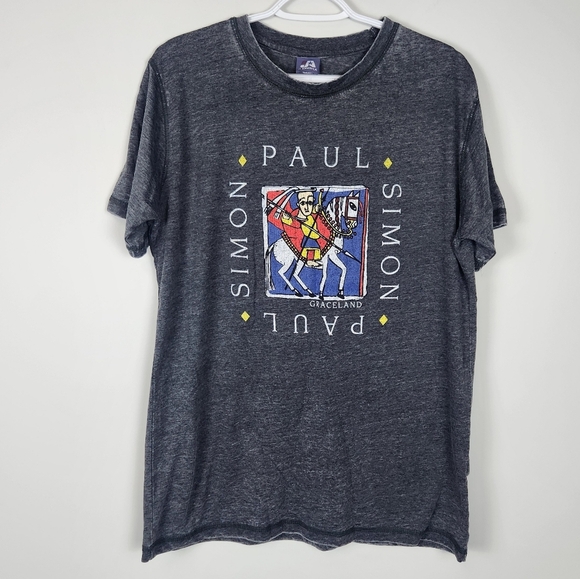 Paul Simon Merch Quiet Celebration Tour Men's Graphic Grey T-shirt Size L Soft - Picture 2 of 14